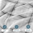 thumbnail image 5 of Bare Home Flannel Duvet Cover Set - 100% Flannel Cotton - Double Brushed - Queen, Tartan Plaid, Beige, 5 of 9