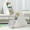 thumbnail image 4 of Triangle Desk Organizer Tray, Triangle Desktop Pen Holder With Storage Box, Learners Dorm Organizer, Clutter Bucket For Pencils And Supplies, Meiiso, 4 of 6
