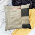 thumbnail image 2 of BANET  Beige Corduroy Pillow Covers  Boho Decorative Spliced Throw Pillow Covers Soft Solid Couch Pillowcases Cross Patchwork Textured Cushion Covers for Living Room Bed Sofa White, 2 of 5