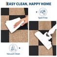 thumbnail image 7 of FairOnly 9'x12'Checkered Modern Geometric Machine Washable Area Rug for Living Room Bedroom Non Slip Ultra Thin Carpet for Kitchen Dining Room,Black Coffee, 7 of 7