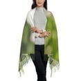 thumbnail image 2 of Cauagu golf ball perched on a tee Print Women Wrap Shawl tassels Scarves Retro Scarf 77.6"X28.3", 2 of 8