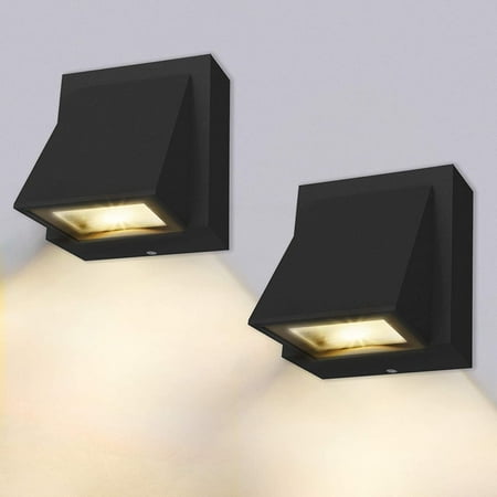 

Wall Light Set Of 2 5W Led Wall Light Indoor/Outdoor Wall Light Warm White 3000K Ip65 For Bedroom Living Room Bathroom Black Energy Class A+