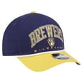 thumbnail image 3 of Men's New Era Navy/Gold Milwaukee Brewers Arch 9FORTY A-Frame M-Crown Adjustable Hat, 3 of 5
