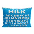 thumbnail image 1 of BOSDECO Milk Latin Alphabet ABC Splash and Flow Drop Pillowcase Pillow Cover Cushion Case 20x30 inch, 1 of 1