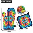 thumbnail image 6 of Vibrant Tie Dye Symmetry Kitchen Oven Mitt and Pot Holder Sets 4 Pcs for Baking, Cooking and Grilling, Heat Resistant Up To 392 °F, 6 of 7