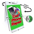 thumbnail image 2 of Cell Phone Repair (24" X 36") Deluxe A-Frame Signicade, Includes 2 Removable Panels & Stand, 2 of 4