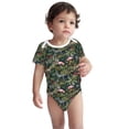thumbnail image 2 of Yiaed Flamingos And Palm Leaves Print Infant Climbing Short Sleeve Onesie One-Piece Baby Bodysuit Clothes 0-12 Months -9M, 2 of 6