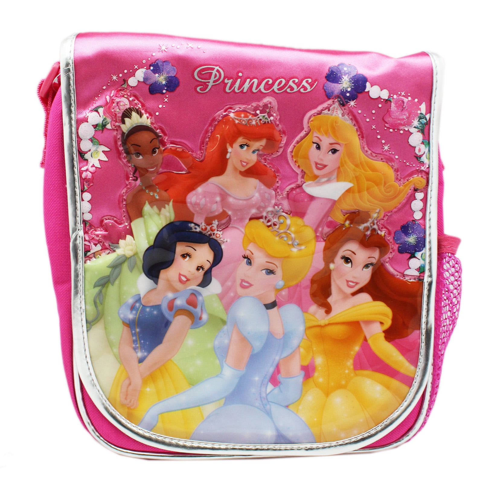 Princess Belle Rapunzel Ariel Aurora Snow White Insulated Lunch Bag Water Bottle 