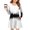 White, variant on YOUYEDIAN Dresses for Girls 4-5 Long Sleeve Fall Dress Fashion Crew Neck Sundresses With Pockets Vermilion 4-5 Years