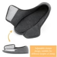 thumbnail image 3 of Diabetic Slippers for Women Memory Foam Arthritis Edema Adjustable Open Toe Swollen Feet House Shoes, Grey 8, 3 of 7