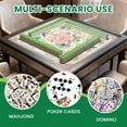 thumbnail image 6 of Mahjong Mat 31.5" x 31.5" Pastel Floral Birds Elegant Circular Design Non-Slip Noise Reduction Mahjong Tiles Table Cover for Dominoes Poker Card Board and Tile Games, 6 of 8