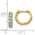 thumbnail image 3 of 14K Yellow Gold Diamond Hinged Hoop Earrings (11 X 12) Made In India em4263-033-ya, 3 of 5