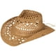thumbnail image 1 of ¡Rebaja! Fdelink Fashion Lady - Gorra informal plegable, sombrero ancho de paja para el sol, para mujer y hombre, el sombrero vaquero (caqui), 1 of 6