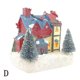 thumbnail image 4 of Adorno navideño brillante Figuras de casa con escena de nieve de resina colorida, 4 of 5