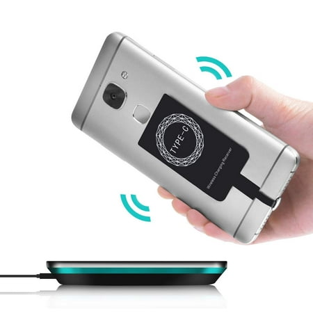 QI Receiver Type C Compatible with Google Pixel 2-2XL- XL - LG V20 - LG G5 - LG Stylo - HTC 10 - Nexus 6P - OnePlus 3-5 - Qi Wireless Receiver - QI Receiver - Type C Wireless Charging Receiver