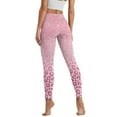 thumbnail image 2 of Renewold Leopard Print Pink Glitter Pocket Yoga Pants for Women Tummy Control Active Yoga Pants Butt Lifting Stretchy Comfy Leggings Sportswear Running Tights Ankle Leggings, L, 2 of 8
