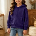 thumbnail image 2 of Children's Jacket Dqueduo Boys And Girls Button Down Hooded Fleece Long Sleeve Pocket Casual Coat Jacket Navy 5-6 Years, 2 of 10