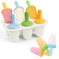 thumbnail image 2 of Silicone 6 Pcs Réutilisables pour Tout-Petits avec Bâtons Faits Maison pour Enfants, 2 of 5