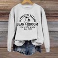 thumbnail image 2 of Venzia Women Halloween Crewneck Sweatshirt, Black Long Sleeve Pullover Top, Casual Fall Graphic Sweatshirt, 2 of 4
