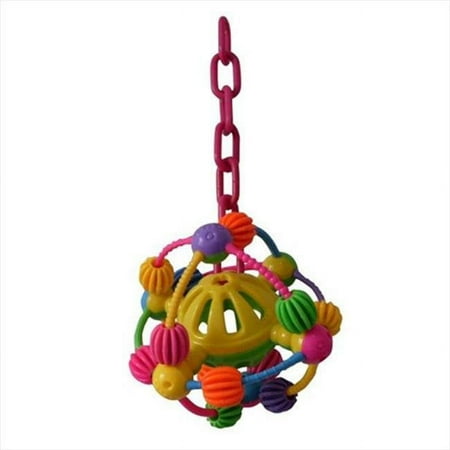 UPC: 0644472991550 | A E Cages Happy Beaks Space Ball on a Chain Bird Toy