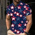 thumbnail image 1 of Mens Summer Button Printed Short Sleeved Lapel Top, 1 of 7