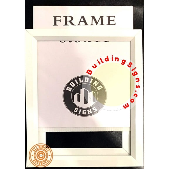 Retail Frames with Slide-in Design (White,Heavy Duty,8.5X11) (ref-2201)