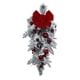 thumbnail image 1 of Corona navideña artificial realista para puerta delantera, corona de invierno. Botín de lágrima, 1 of 7