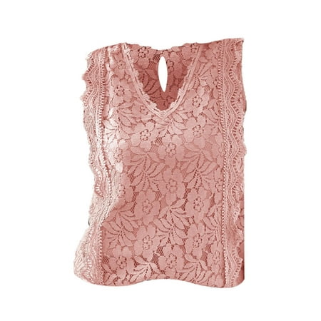 

Womens Plus Size Tops Lace Camisole Women s Summer Solid Color Hollowed Out Lace Knitted Lace Top