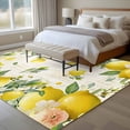 thumbnail image 5 of Vintage Lemon Large Area Rugs for Bedroom Living Room, Soft Non Slip Carpet Bedside Rug, Summer Fruit Rustic Botanical Floral Rectangular Floor Cover Kitchen Accent Rug 5'x7' for Dining Room/Office, 5 of 9