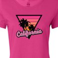 thumbnail image 4 of Inktastic California with Triangle and Palm Trees Women's T-Shirt, 4 of 5