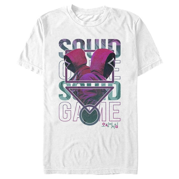 Men's Squid Game Symbols Graphic Tee White Small