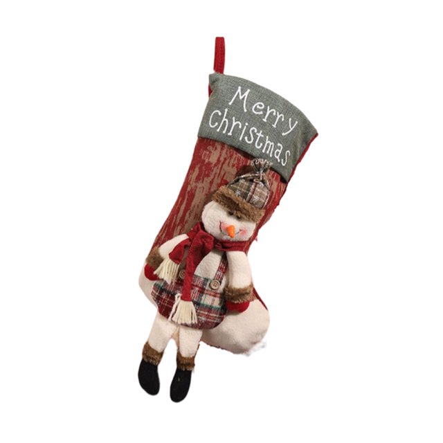 Calcetín de Navidad Ventana de pared Tela colgante Decoración de Navidad Fiesta de vacaciones Año nuevo Colgante decorativo Atmósferas Bolsa Kits de decoración para fiestas Muñeco de nieve Billuyoard HA069802-02