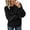Black, variant on Womens Solid Color Cable Knit Crewneck Pullover Sweater, Long Sleeve Textured Knit Loose Relaxed Fit Top with Ribbed Cuff and Hem, Soft Cozy Crew Neck Knit Pullover for Fall Winter Daily Wear Beige