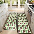 thumbnail image 4 of Kitchen Rugs Sets Of 2,Cute Green Hedgehog Pattern Anti Fatigue Kitchen Mat Rugs Non Slip Washable,Decorative Kitchen Floor Mats for Kitchen,Sink,Laundry,17"x47"+17"x47", 4 of 5
