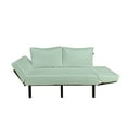 thumbnail image 2 of Polka Dot Futon Couch, Classic Old Fashioned Repeated Circles Round Forms Retro Illustration, Daybed with Metal Frame Upholstered Sofa for Living Dorm, Loveseat, Mint Green and White, by Ambesonne, 2 of 4
