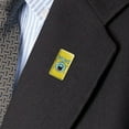 thumbnail image 2 of Wow Smiley Face Officially Licensed Metal Rectangle Lapel Hat Pin Tie Tack Pinback, 2 of 3