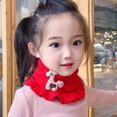 thumbnail image 4 of sunsanly Children Warm Scarf Cartoon Pattern Ruffle Trim Knitted Winter Scarf Thickened Thermal Boys Toddler Elastic Warm Scarf, 4 of 8