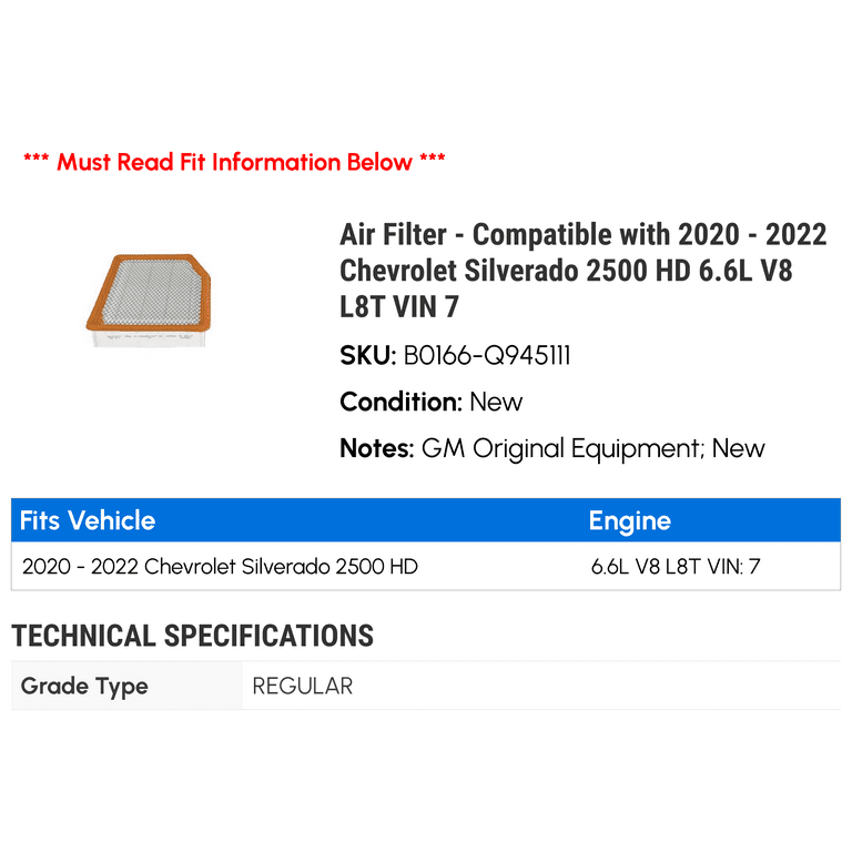 Acdelco Gm Original Equipment A3248C Air Filter