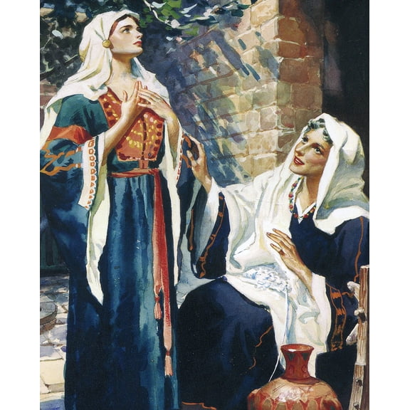 Catholic print picture - The Visitation C - 8" x 10" ready to be framed