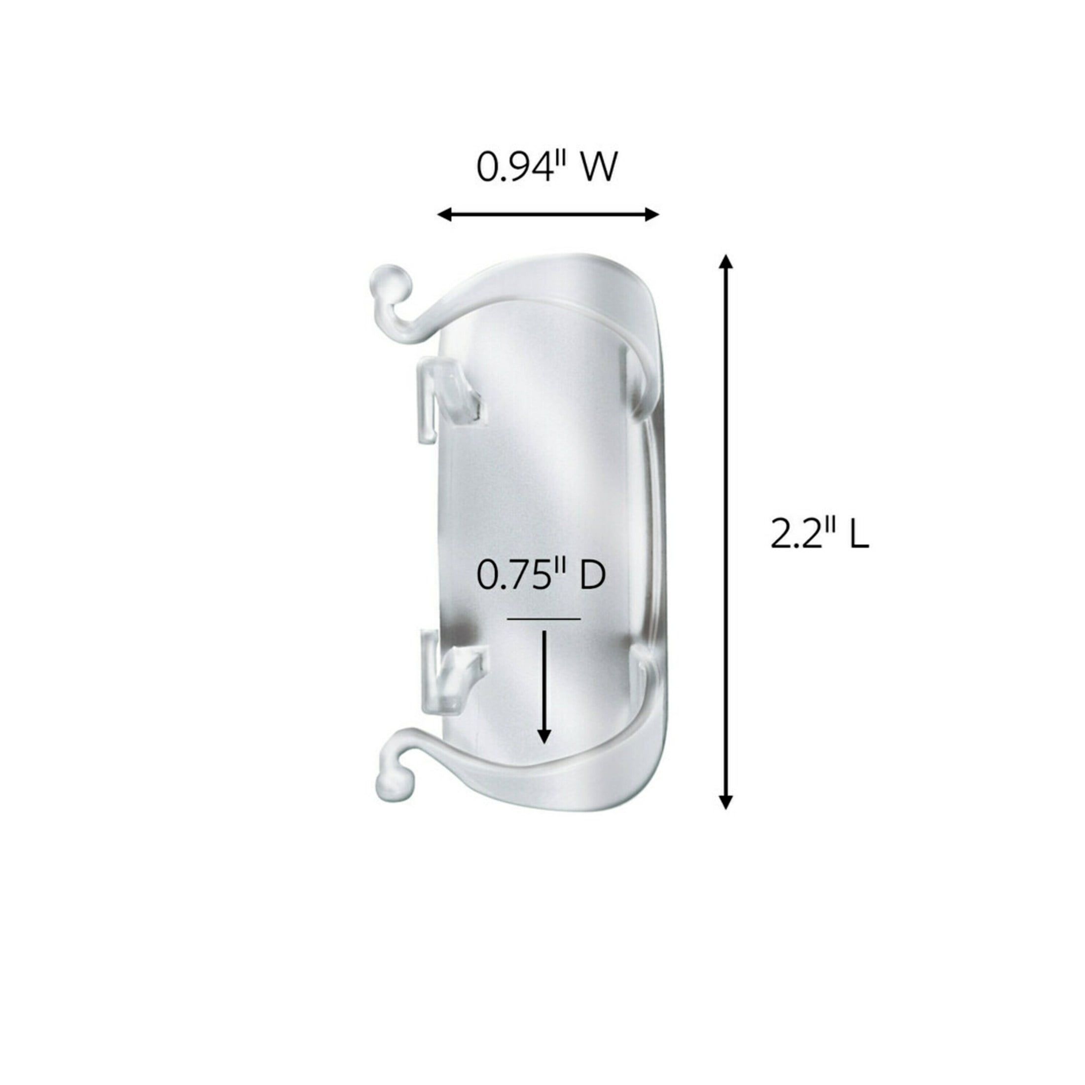 (2 pack) Command Clear Large Cord Clips, 2 Clear Clip, 3 Strip