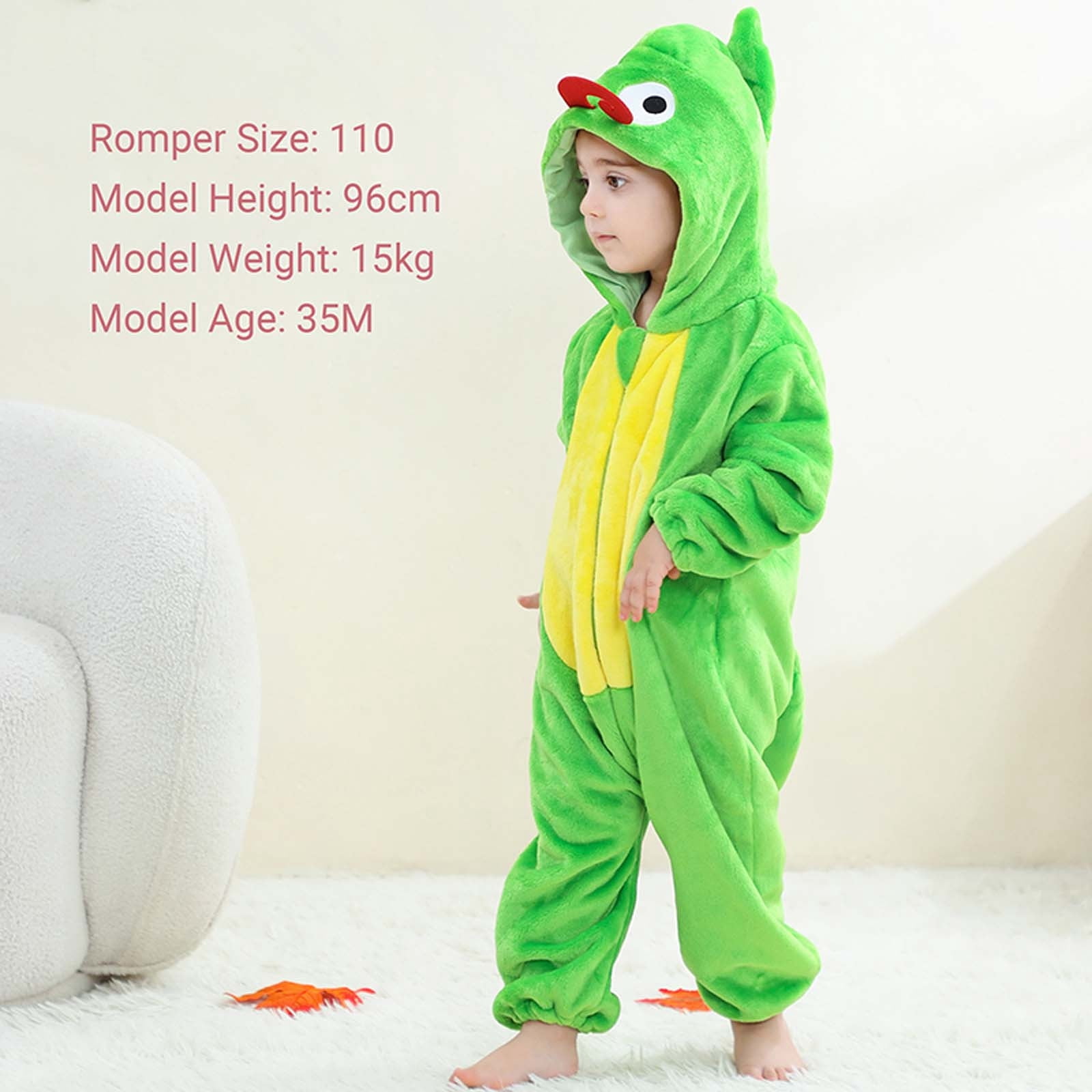 Lopecy-Sta Bat-Wing Sleeves Baby Romper 12-36M: Whimsical Creature Hoodie Onesie, Soft Fleece Zipper Jumpsuit, Winter Toddler Costume & Pajamas