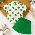 thumbnail image 4 of Boy Clothes Baby Toddler Boys Shorts CLothes Set Kids Spring Summer Cotton Plaid Printed Short Sleeved Basketball 18-24 Months 2t 3t 4t 5t 6t T-shirt Tops 2PCS Two Pieces, 4 of 9