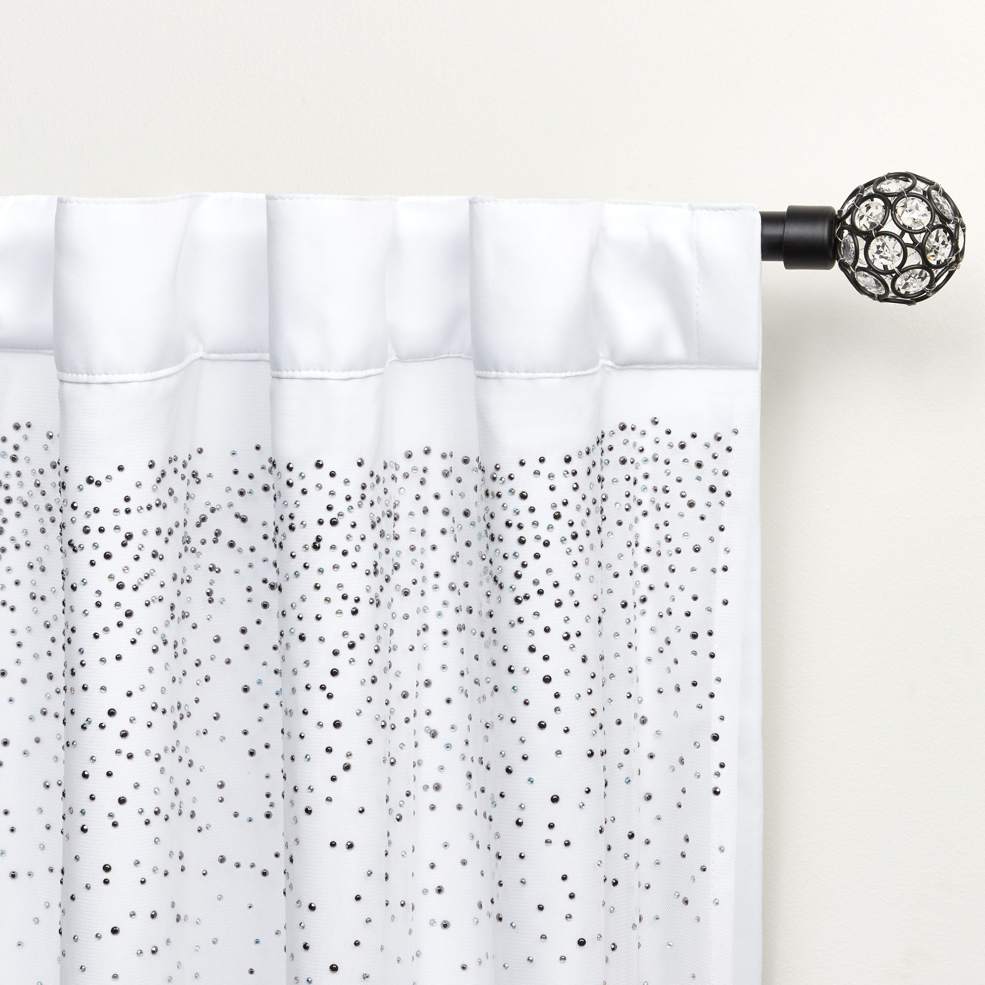 Exclusive Home Luminous Room Darkening Blackout Hidden Tab Top Curtain Panels, 52"x84", White, Set of 2