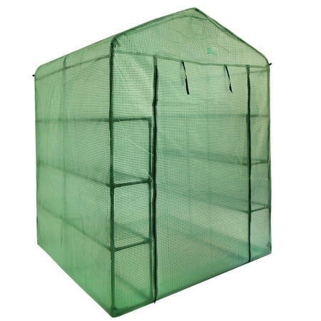 Palm Springs 12-Shelf Walk-In Greenhouse - Cover with Roll Up Zipper