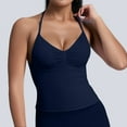 thumbnail image 2 of MIASHUI Camisoles pour Femmes Été Sans Manches Haut Décontracté avec Soutien-Gorge Intégré,Noir,P, 2 of 5