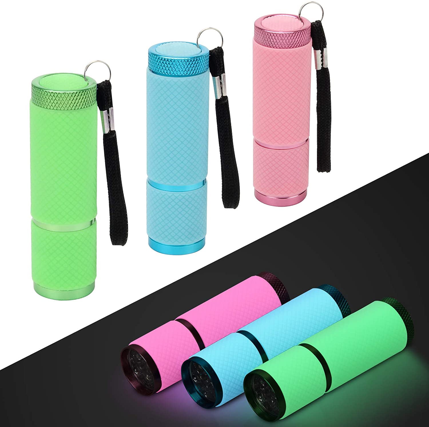 New 9 LED On/Off Rubber Torch With Wrist Strap Outdoor Expeditions or Camping 