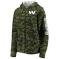 thumbnail image 2 of Women's New Era Camo Washington Commanders Raglan Full-Zip Hoodie, 2 of 3