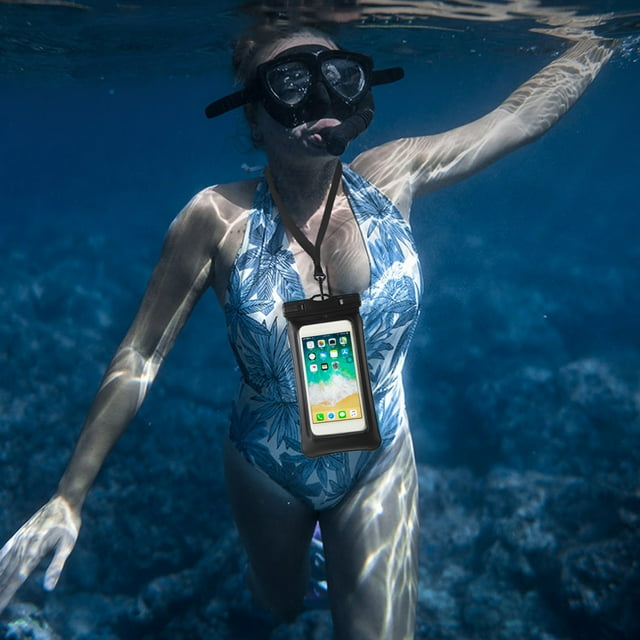 Funda Impermeable Ipx8 para Teléfono, Ideal para Playa, Subacuática, con Cordón, Compatible con Teléfonos de Hasta 7,2 Pulgadas.