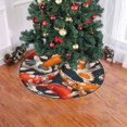 thumbnail image 2 of FMSHPON Koi Carps Fish Xmas Christmas Tree Skirt Stand Mat for Holiday Party Decoration Indoor Outdoor 48 inches, 2 of 3