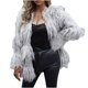 thumbnail image 1 of Prendas de abrigo para mujer, abrigo cálido de piel sintética, chaqueta de invierno con cuello en V, prendas de vestir exteriores sólidas Odeerbi ODB-3, 1 of 9